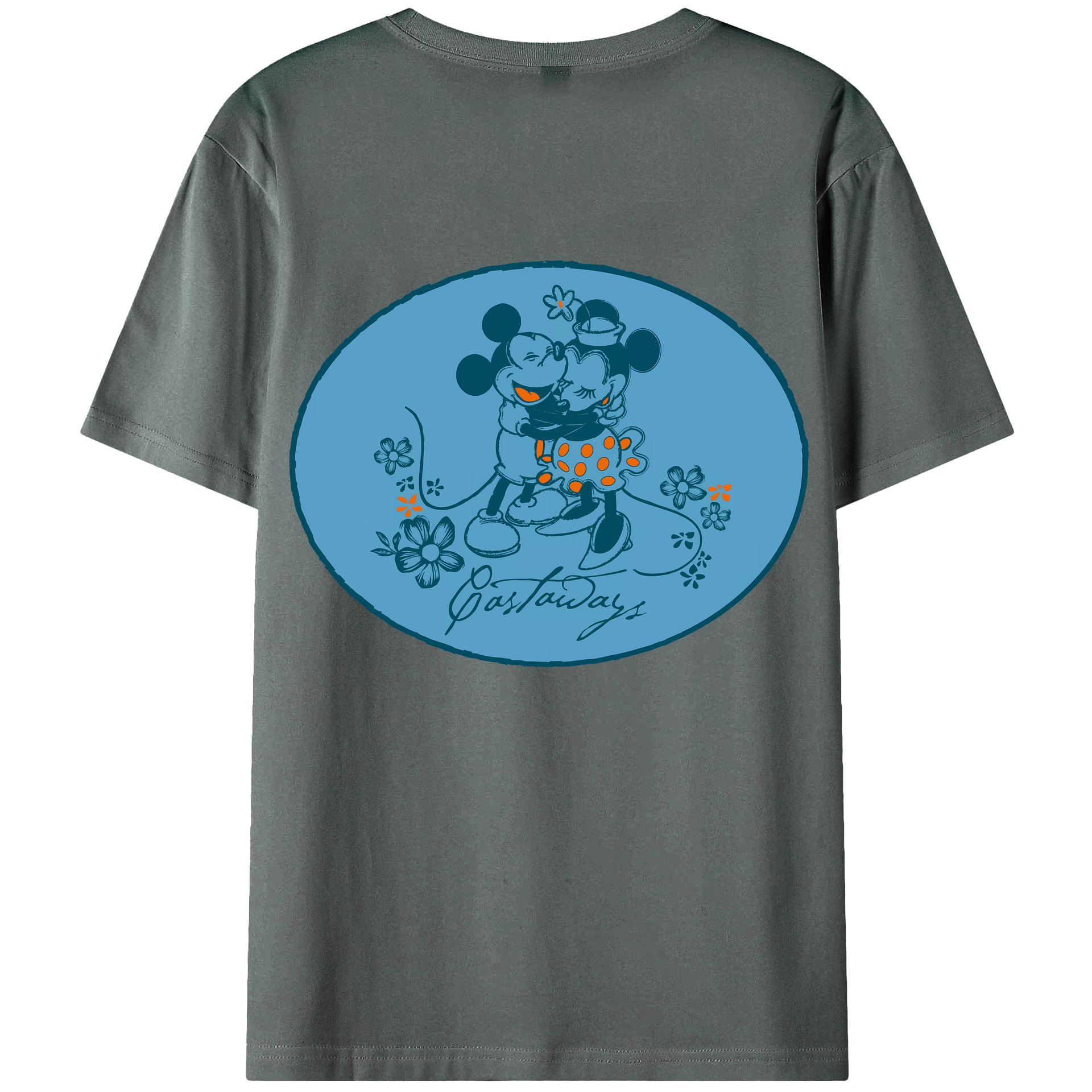 （画像用） ミッキーマウス Mickey Mouse 綿100％半袖Tシャツ（背面プリント）